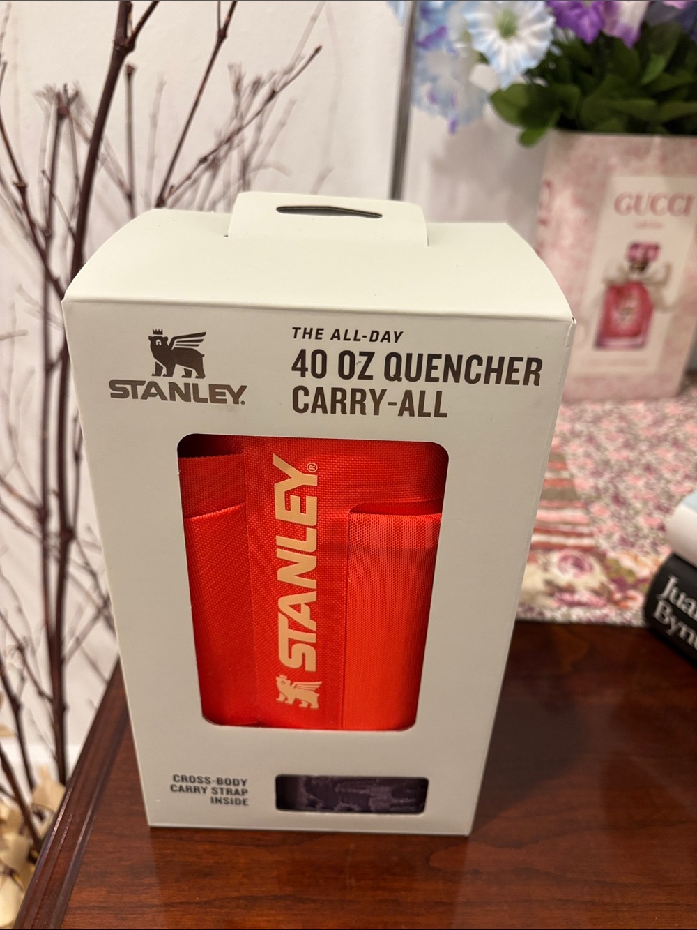 Stanley Bright Red 40 oz Quencher Carry-All Packaged
